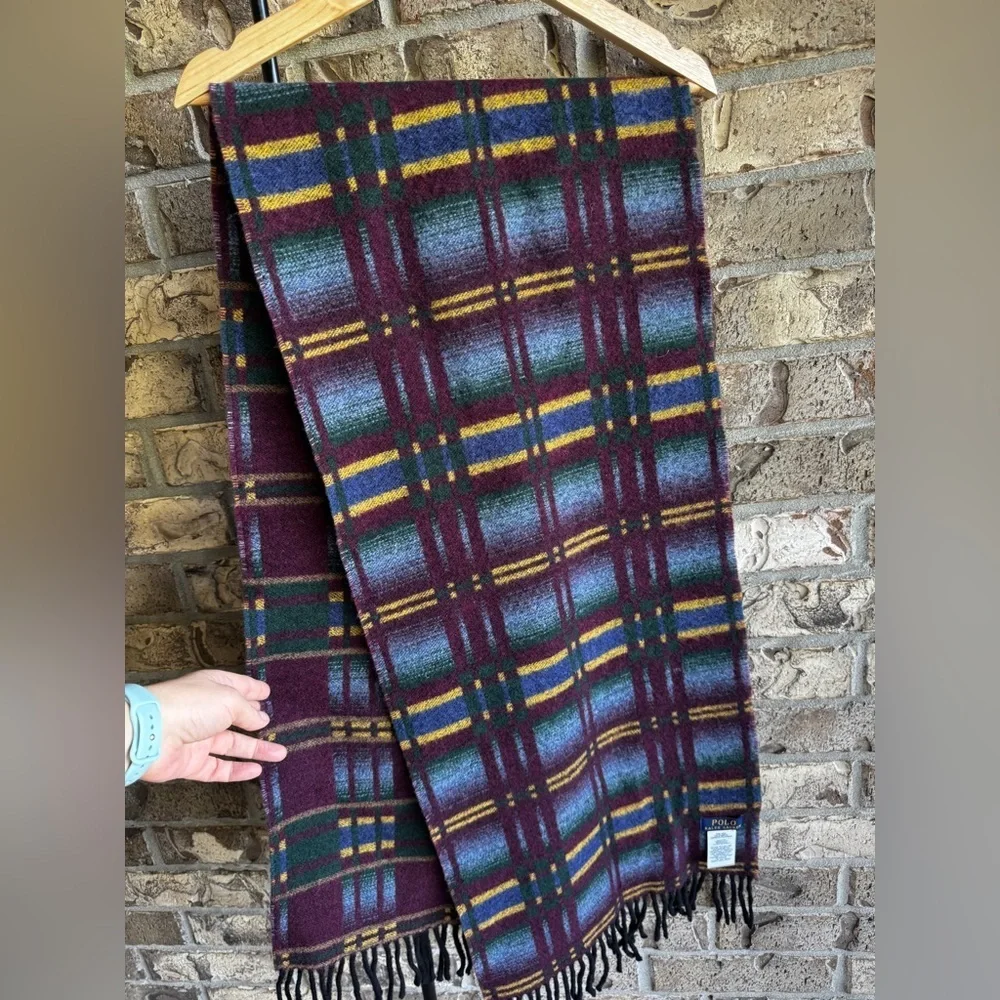 RALPH LAUREN Patterned Wool-Blend Jacquard Scarf